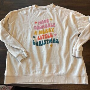 Cream Christmas Graphic Sweatshirt
